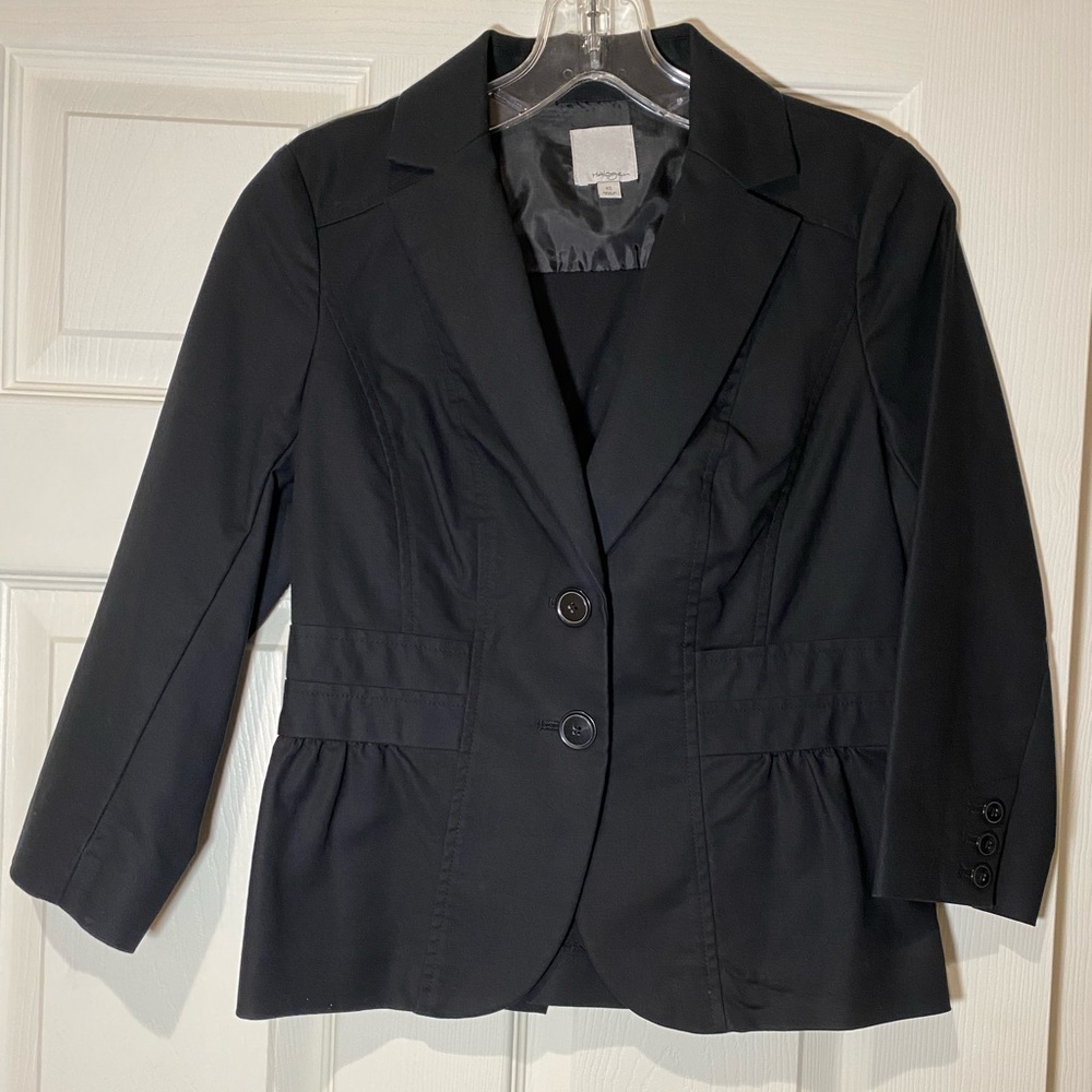 Halogen 3/4 Sleeve Black Blazer